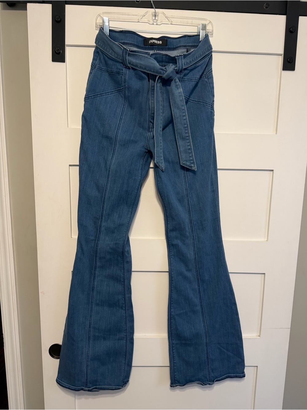 Express Bell Flare Super High Rise Jeans 10L